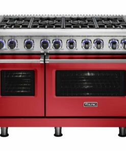 Viking - Professional 7 Series 7.3 Cu. Ft. Freestanding Double Oven Dual Fuel LP Gas Convection Range with Self-Cleaning - San marzano red 0
