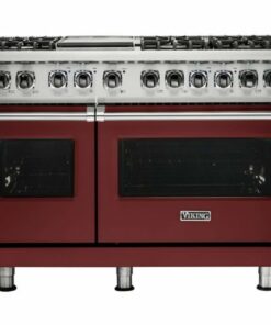 Viking - Professional 5 Series Freestanding Double Oven Dual Fuel True Convection Range with Self-Cleaning - Reduction red