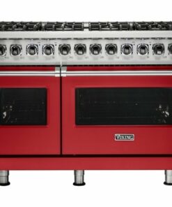 Viking - Professional 5 Series Freestanding Double Oven Dual Fuel Convection Range with Self-Cleaning - San marzano red 0