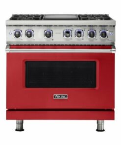 Viking - Professional 7 Series 5.1 Cu. Ft. Freestanding Gas Convection Range - San marzano red 0