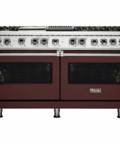 Viking - Professional 5 Series 9.4 Cu. Ft. Freestanding Double Oven Dual Fuel LP Gas Convection Range with Self-Cleaning - Kalamata red