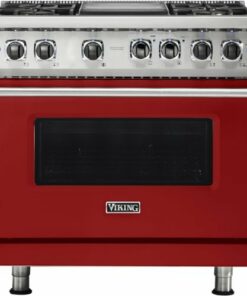 Viking - Professional 5 Series 5.6 Cu. Ft. Freestanding Dual Fuel True Convection Range with Self-Cleaning - San Marzano Red 1