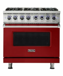 Viking - Professional 7 Series 5.1 Cu. Ft. Freestanding LP Gas Convection Range - Reduction Red 1