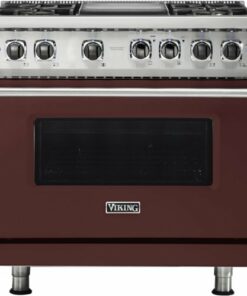 Viking - Professional 5 Series 5.6 Cu. Ft. Freestanding Dual Fuel True Convection Range with Self-Cleaning - Kalamata Red 0