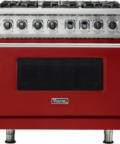 Viking - Professional 5 Series 5.6 Cu. Ft. Freestanding Dual Fuel LP Gas True Convection Range with Self-Cleaning - Reduction Red 0