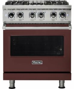 Viking - Professional 5 Series 4.7 Cu. Ft. Freestanding Dual Fuel LP Gas True Convection Range with Self-Cleaning - Kalamata Red