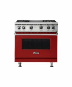 Viking - Professional 5 Series 5.1 Cu. Ft. Freestanding LP Gas Convection Range - Reduction Red 2