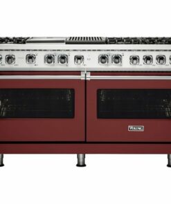 Viking - Professional 5 Series Freestanding Double Oven Dual Fuel Convection Range with Self-Cleaning - Reduction red 1