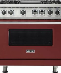 Viking - Professional 5 Series 5.6 Cu. Ft. Freestanding Dual Fuel LP Gas True Convection Range with Self-Cleaning - Reduction Red 1