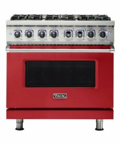 Viking - Professional 7 Series 5.6 Cu. Ft. Freestanding Dual Fuel LP Gas True Convection Range with Self-Cleaning - San marzano red 1