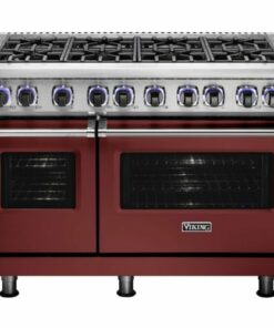 Viking - Professional 7 Series 7.3 Cu. Ft. Freestanding Double Oven Dual Fuel LP Gas Convection Range with Self-Cleaning - Reduction red 0