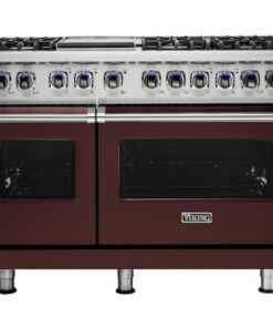 Viking - Professional 7 Series 6.1 Cu. Ft. Freestanding Double Oven LP Gas Convection Range - Kalamata Red 1