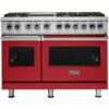 Viking - Professional 7 Series 7.3 Cu. Ft. Freestanding Double Oven Dual Fuel LP Gas Convection Range with Self-Cleaning - San marzano red 1