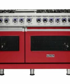 Viking - Professional 7 Series 7.3 Cu. Ft. Freestanding Double Oven Dual Fuel LP Gas Convection Range with Self-Cleaning - San marzano red 1
