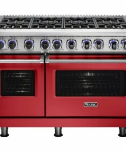 Viking - Professional 7 Series Freestanding Double Oven Dual Fuel Convection Range with Self-Cleaning - San marzano red 0