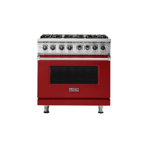 Viking - Professional 5 Series 5.6 Cu. Ft. Freestanding Dual Fuel LP Gas True Convection Range with Self-Cleaning - San Marzano Red 1