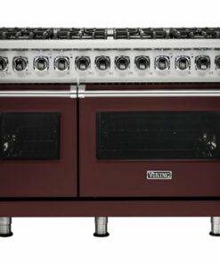 Viking - Professional 5 Series Freestanding Double Oven Dual Fuel Convection Range with Self-Cleaning - Kalamata red 0