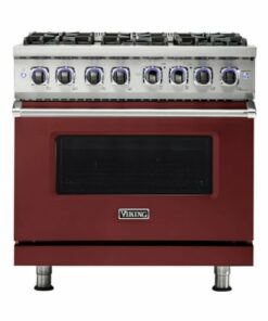 Viking - Professional 7 Series 5.1 Cu. Ft. Freestanding Gas Convection Range - Reduction red 0