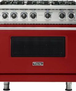 Viking - Professional 5 Series 5.1 Cu. Ft. Freestanding Gas Convection Range - Reduction Red 2
