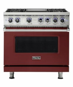 Viking - Professional 7 Series 5.1 Cu. Ft. Freestanding Gas Convection Range - Reduction red 1