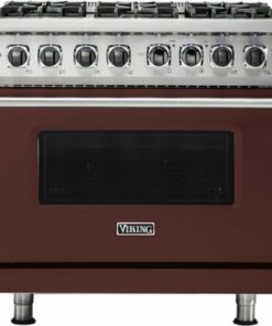 Viking - Professional 5 Series 5.6 Cu. Ft. Freestanding Dual Fuel True Convection Range with Self-Cleaning - Kalamata Red 1