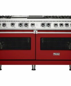 Viking - Professional 5 Series Freestanding Double Oven Dual Fuel Convection Range with Self-Cleaning - San marzano red 1