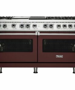 Viking - Professional 5 Series Freestanding Double Oven Dual Fuel Convection Range with Self-Cleaning - Kalamata red 1