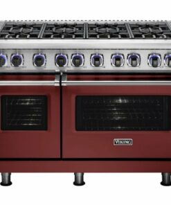 Viking - Professional 7 Series 7.3 Cu. Ft. Freestanding Double Oven Dual Fuel LP Gas Convection Range with Self-Cleaning - Kalamata red 1