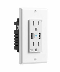 Geeni - Current Plus Charge 2-Outlet/2-USB Smart Outlet - White