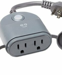 Geeni - Dual Outlet Outdoor Wi-Fi Smart Plug - Gray