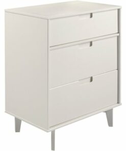 Walker Edison - Mid Century 3-Drawer Dresser - White