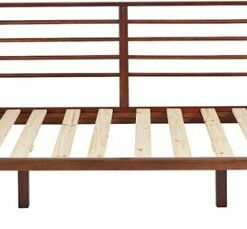 Walker Edison - Mid-Century Modern 42" Twin-Size Spindle Bed - Walnut