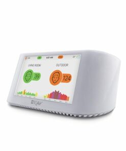 IQAir AirVisual Pro Air Quality Monitor for PM2.5, CO2, AQI, Temperature, and Humidity, IFTTT App Enabled - white