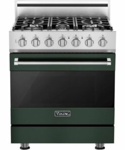 Viking - 3 Series 4.0 Cu. Ft. Freestanding Gas Convection Range with Self-Cleaning - Blackforest green