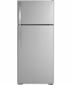 GE - 17.5 Cu. Ft. Top-Freezer Refrigerator - Stainless steel 2