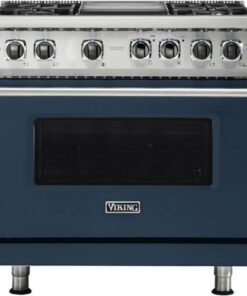 Viking - Professional 5 Series 5.6 Cu. Ft. Freestanding Dual Fuel True Convection Range with Self-Cleaning - Slate Blue 0