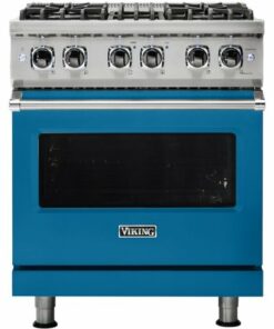 Viking - Professional 5 Series 4.7 Cu. Ft. Freestanding Dual Fuel LP Gas True Convection Range with Self-Cleaning - Alluvial blue