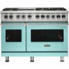 Viking - Professional 5 Series Freestanding Double Oven Dual Fuel True Convection Range with Self-Cleaning - Bywater blue