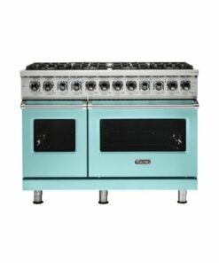 Viking - Professional 5 Series Freestanding Double Oven Dual Fuel Convection Range with Self-Cleaning - Bywater blue 0