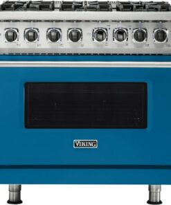 Viking - Professional 5 Series 5.6 Cu. Ft. Freestanding Dual Fuel LP Gas True Convection Range with Self-Cleaning - Alluvial blue 0