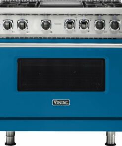 Viking - Professional 5 Series 5.6 Cu. Ft. Freestanding Dual Fuel True Convection Range with Self-Cleaning - Alluvial blue 1