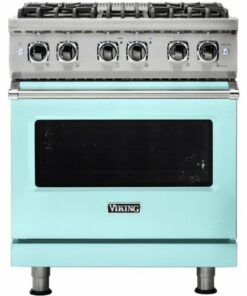 Viking - Professional 5 Series 4.7 Cu. Ft. Freestanding Dual Fuel True Convection Range with Self-Cleaning - Bywater blue