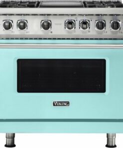 Viking - Professional 5 Series 5.6 Cu. Ft. Freestanding Dual Fuel True Convection Range with Self-Cleaning - Bywater blue 1