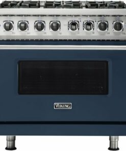 Viking - Professional 5 Series 5.6 Cu. Ft. Freestanding Dual Fuel True Convection Range with Self-Cleaning - Slate Blue 1