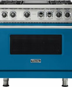 Viking - Professional 5 Series 5.6 Cu. Ft. Freestanding Dual Fuel LP Gas True Convection Range with Self-Cleaning - Alluvial blue 1