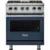 Viking - Professional 5 Series 4.7 Cu. Ft. Freestanding Dual Fuel LP Gas True Convection Range with Self-Cleaning - Slate Blue