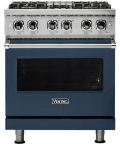 Viking - Professional 5 Series 4.7 Cu. Ft. Freestanding Dual Fuel LP Gas True Convection Range with Self-Cleaning - Slate Blue