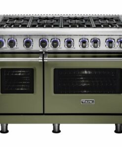 Viking - Professional 7 Series 7.3 Cu. Ft. Freestanding Double Oven Dual Fuel LP Gas Convection Range with Self-Cleaning - Cypress green 0