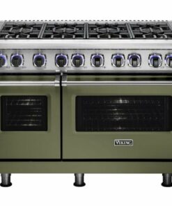 Viking - Professional 7 Series Freestanding Double Oven Dual Fuel Convection Range with Self-Cleaning - Cypress green 0