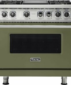Viking - Professional 5 Series 5.6 Cu. Ft. Freestanding Dual Fuel LP Gas True Convection Range with Self-Cleaning - Cypress green 0